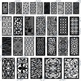 Panels Patterns Decorative - EPS AI SVG DXF CDR - DXF Packages || CNC FILES