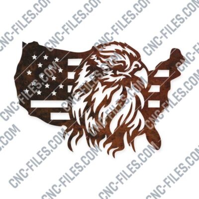 American Flag Usa Eagle Design Files - Cnc Files - Free Dxf File 