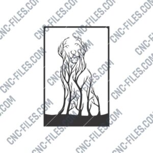 Golden Retriever DXF File for CNC Cutting