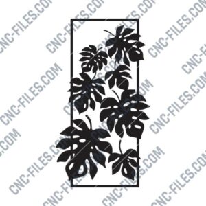 Leaf Pattern Decorative DXF File for CNC Cutting