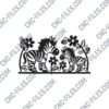 Zebra Flowers Decoration for Kids DXF File